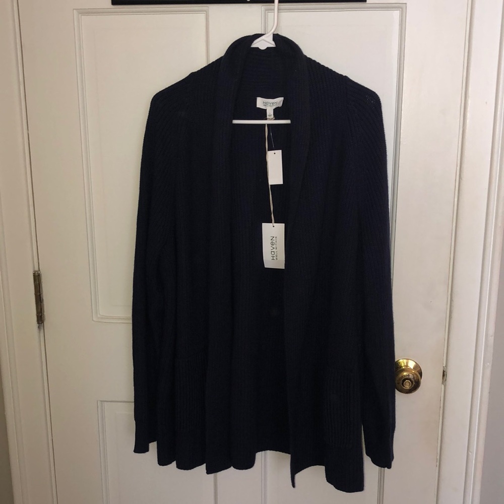 Haven Well Within (Talbots Sister Brand) Cardigan - Navy Blue